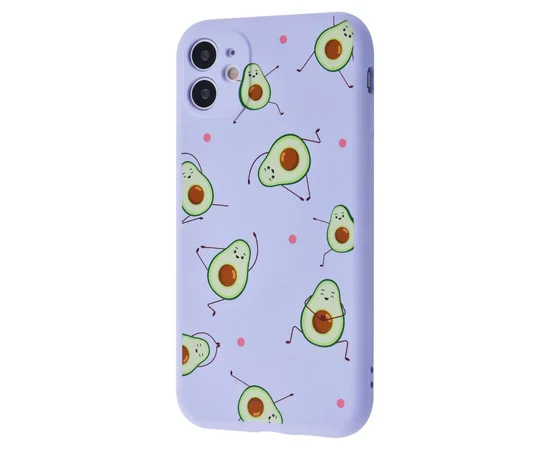 TPU чехол WAVE Fancy для Apple iPhone 11 (6.1") Avocado / Light purple