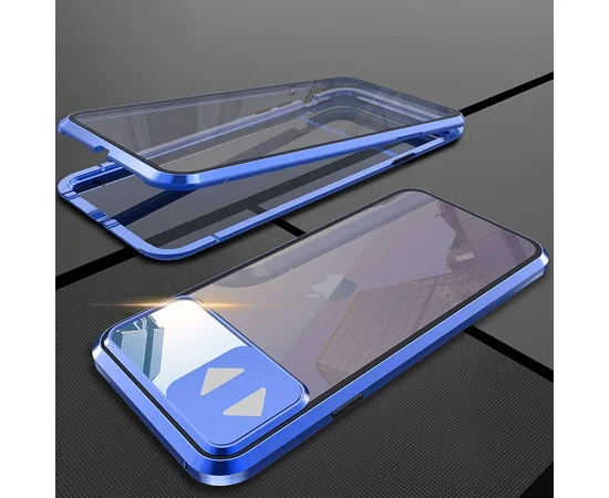 Чехол Camshield 360 Metall+Glass со шторкой для камеры для Apple iPhone 11 (6.1") Синий