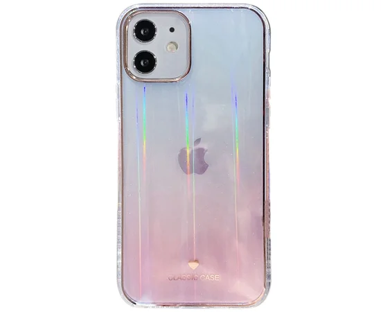 TPU+Glass чехол Aurora Classic для Apple iPhone 11 (6.1") Розовый