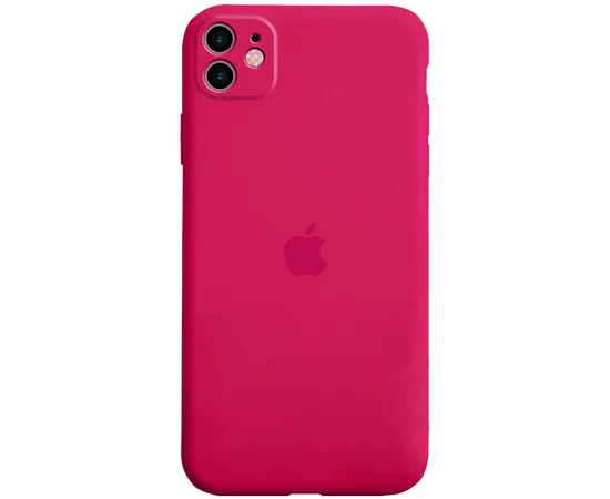 Чехол Silicone Case Full Camera Protective (АА) для Apple iPhone 11 (6.1") Красный / Rose Red