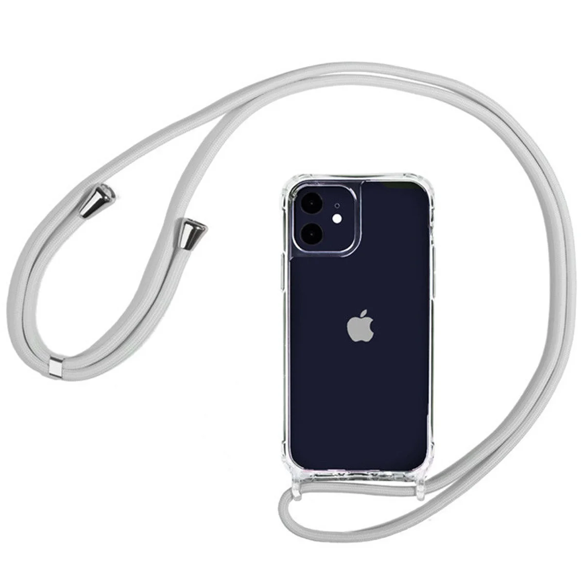 Чехол TPU Crossbody Transparent для Apple iPhone 11 (6.1") Серый