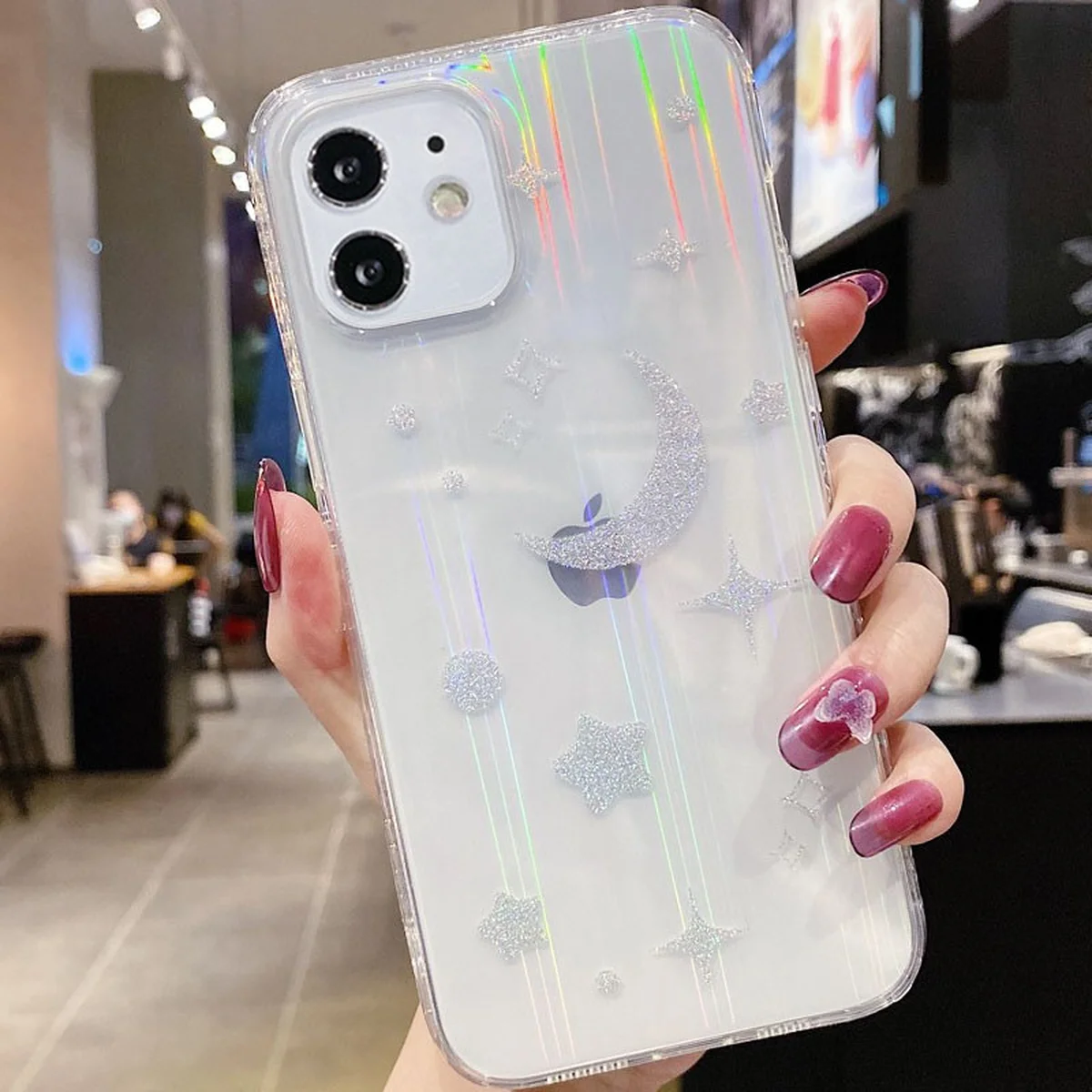 TPU+Glass чехол Aurora Space для Apple iPhone 11 (6.1") Месяц