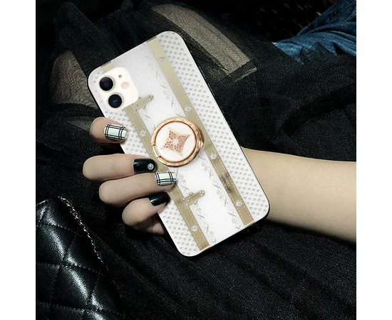 TPU + Glass чохол TYBOMB Bling Line для Apple iPhone 11 (6.1 ") white