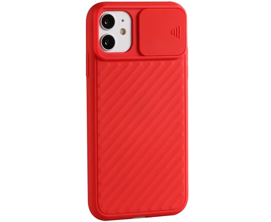 Чехол Camshield TPU со шторкой защищающей камеру для Apple iPhone 11 (6.1") Красный