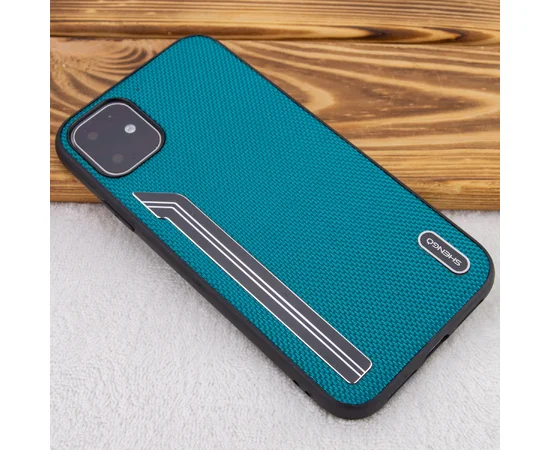 TPU чехол SHENGO Textile series для Apple iPhone 11 (6.1") Зеленый