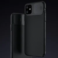 Карбоновая накладка Nillkin Camshield (шторка на камеру) для Apple iPhone 11 (6.1") Черный / Black