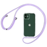 Чехол TPU Crossbody Transparent для Apple iPhone 11 (6.1") Сиреневый