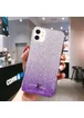 TPU+Glass чехол Swarovski для Apple iPhone 11 (6.1") Фиолетовый