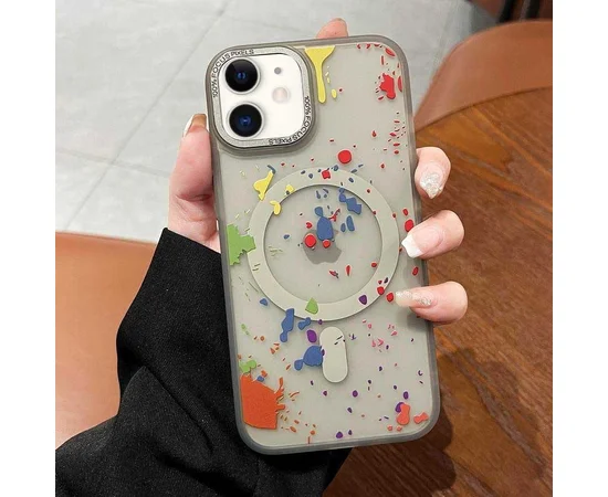 Чохол TPU+PC Flush with MagSafe для Apple iPhone 11 (6.1") Titanium grey