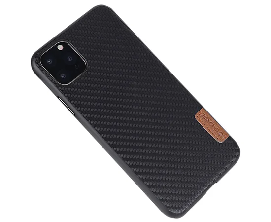 Карбоновая накладка G-Case Dark series для Apple iPhone 11 (6.1") Черный