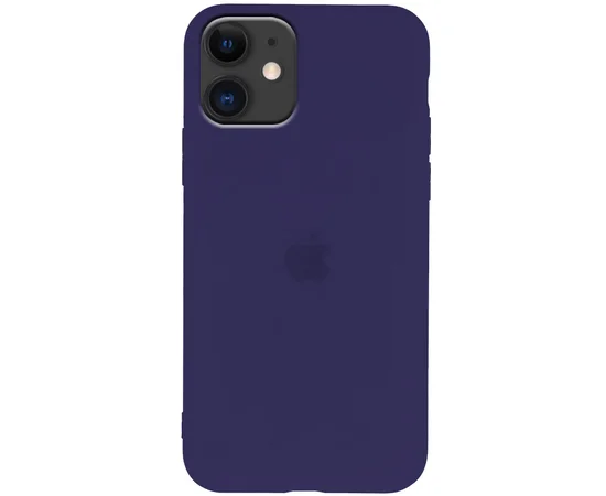 Чехол Silicone Case Slim Full Protective для Apple iPhone 11 (6.1") Синий / Midnight blue