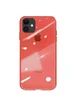 TPU+Glass чехол GLOSSY Logo series для Apple iPhone 11 (6.1") Красный / Red