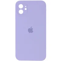 Чохол Silicone Case Square Full Camera Protective (AA) для Apple iPhone 11 (6.1 ") Бузковий / Dasheen