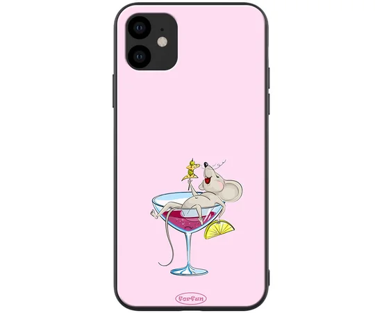 TPU+PC чехол ForFun для Apple iPhone 11 (6.1") Мышь в бокале