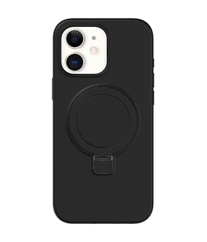 Чохол Silicone Case Full Protective NO LOGO with Ring для Apple iPhone 11 (6.1") Black