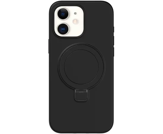 Чохол Silicone Case Full Protective NO LOGO with Ring для Apple iPhone 11 (6.1") Black
