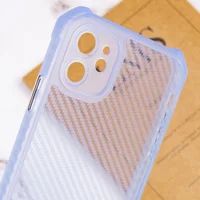 Чехол TPU Ease Carbon color series для Apple iPhone 11 (6.1") Синий / Прозрачный