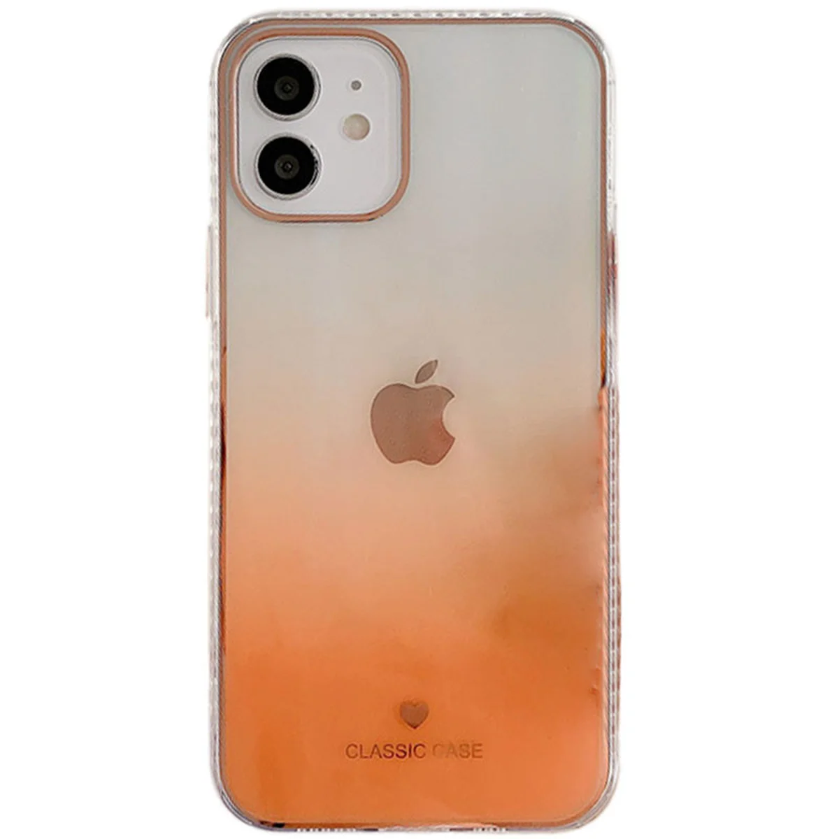 TPU+Glass чехол Aurora Classic для Apple iPhone 11 (6.1") Оранжевый