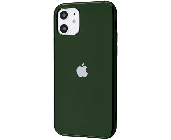TPU чехол Matte LOGO для Apple iPhone 11 (6.1") Зеленый / Dark Green
