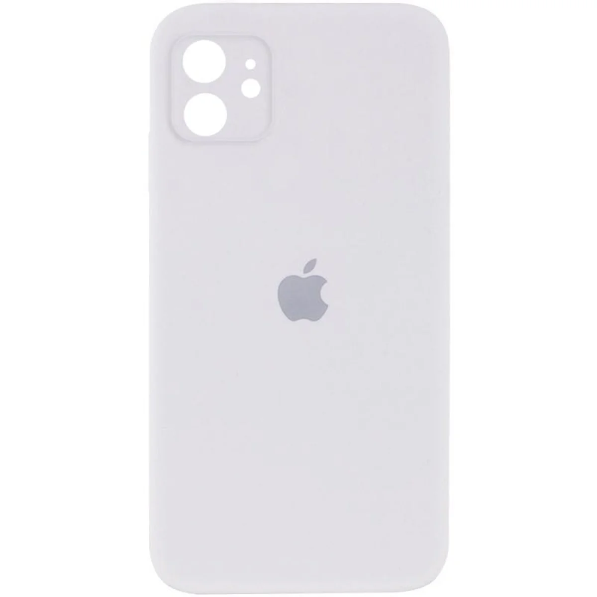 Чехол Silicone Case Square Full Camera Protective (AA) для Apple iPhone 11 (6.1") Белый / White