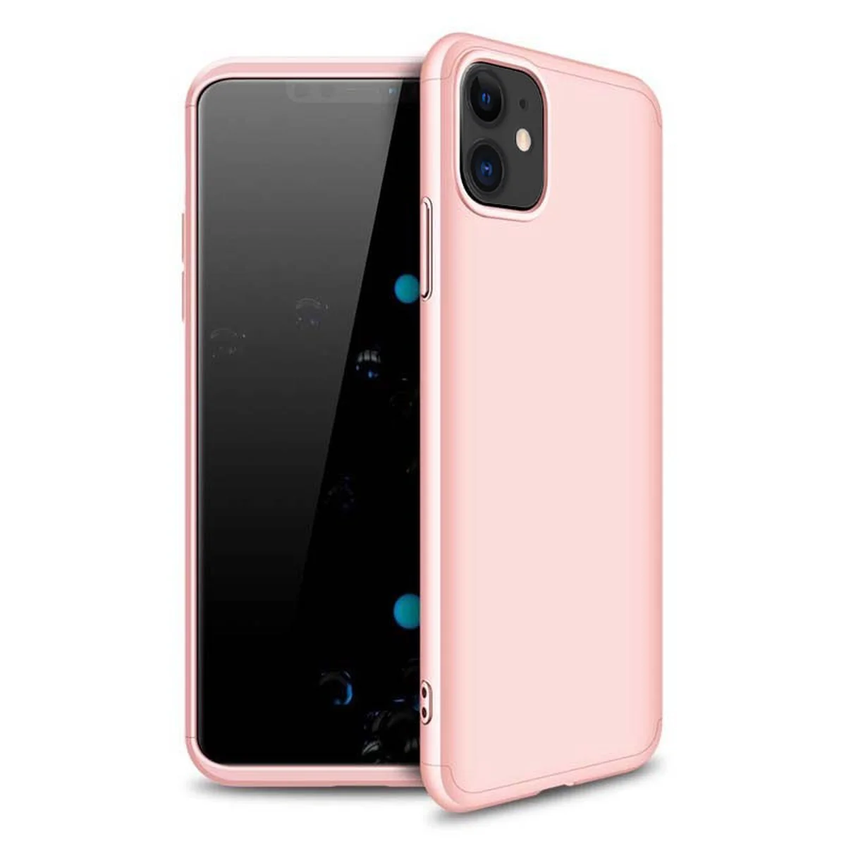 Пластиковая накладка GKK LikGus 360 градусов (opp) для Apple iPhone 11 (6.1") Розовый / Rose gold