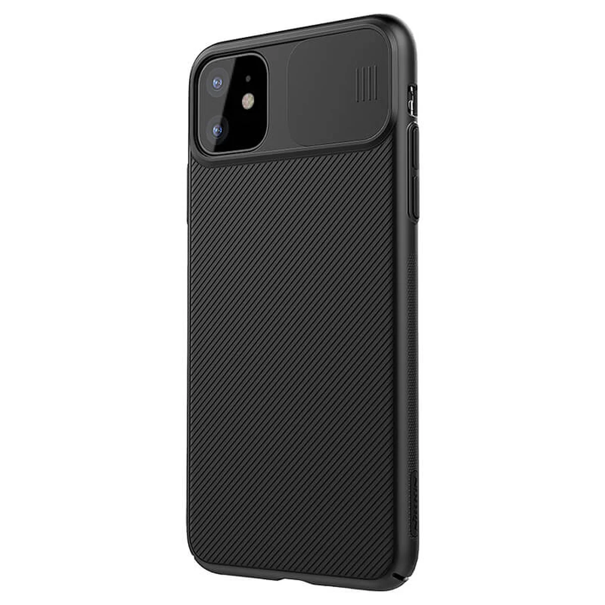Карбоновая накладка Nillkin Camshield (шторка на камеру) для Apple iPhone 11 (6.1") Черный / Black