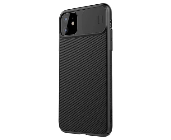 Карбоновая накладка Nillkin Camshield (шторка на камеру) для Apple iPhone 11 (6.1") Черный / Black