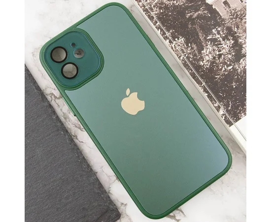 Чехол TPU+Glass Sapphire Midnight для Apple iPhone 11 (6.1") Зеленый / Forest green