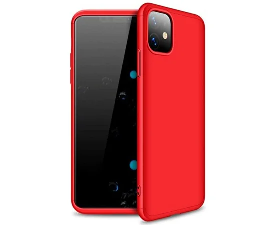 Пластиковая накладка GKK LikGus 360 градусов (opp) для Apple iPhone 11 (6.1") Красный