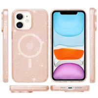 Чохол TPU Galaxy Sparkle (MagFit) для Apple iPhone 11 (6.1") Gold+Glitter