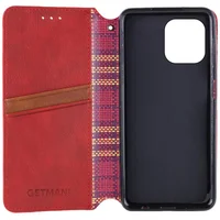 Кожаный чехол-книжка GETMAN Cubic (PU) для Apple iPhone 11 (6.1") Красный