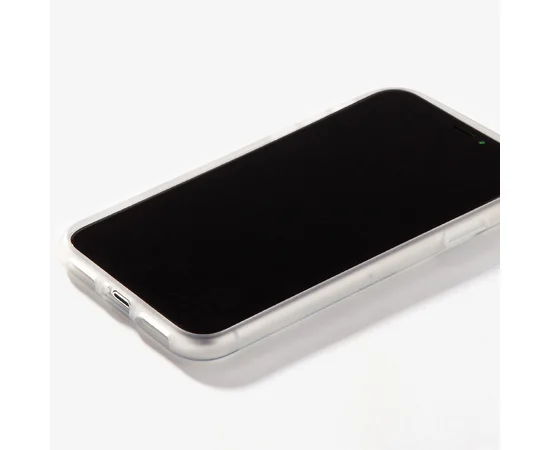 Прозрачный силиконовый чехол с матовой окантовкой для Apple iPhone 11 (6.1") Прозрачный