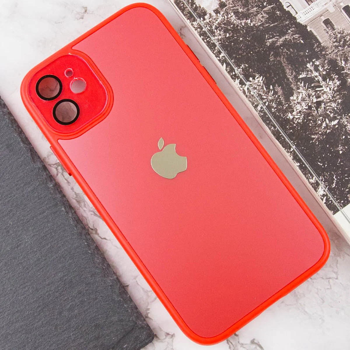 Чехол TPU+Glass Sapphire Midnight для Apple iPhone 11 (6.1") Красный / Red