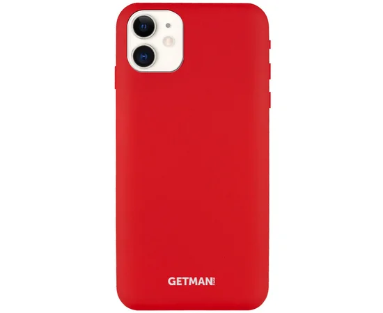 Чехол Silicone Case GETMAN for Magnet для Apple iPhone 11 (6.1") Красный / Red