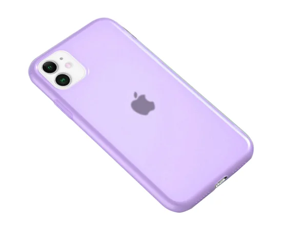 Силиконовый матовый полупрозрачный чехол для Apple iPhone 11 (6.1") Фиолетовый / Purple