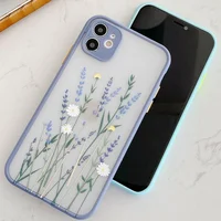 TPU + PC чохол Picture Color Buttons full camera для Apple iPhone 11 (6.1 ") Lavender Grey / Квіти