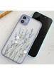TPU+PC чехол Picture Color Buttons full camera для Apple iPhone 11 (6.1") Lavender Grey / Цветы