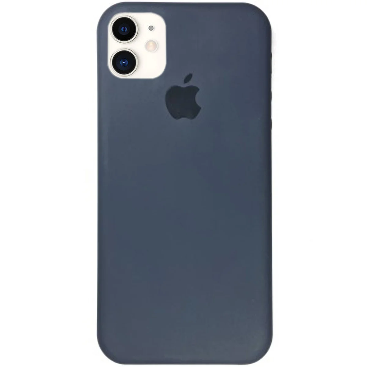 Чехол Silicone case (A) (с закрытым низом) для Apple iPhone 11 (6.1") Серый / Dark Grey