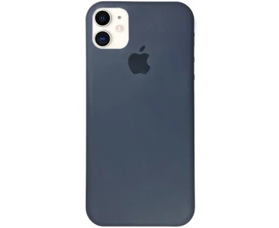 Чохол Silicone case (A) (з закритим низом) для Apple iPhone 11 (6.1 ") Сірий / Dark Grey