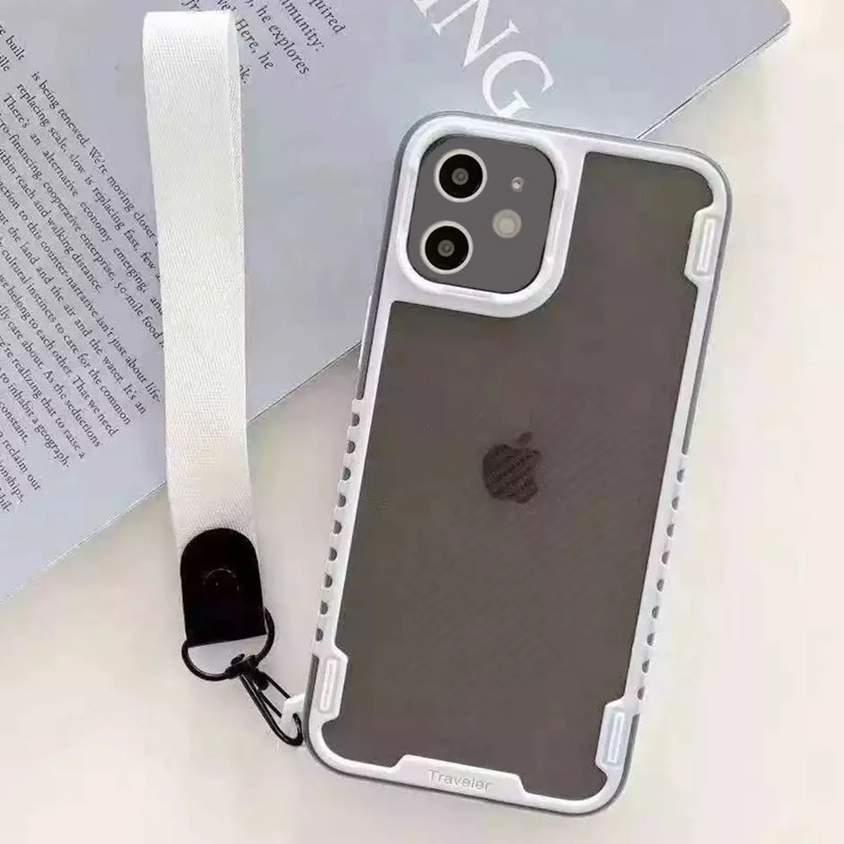 Чехол TPU+PC TRAVEL Carbon для Apple iPhone 11 (6.1") Белый