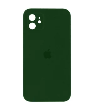 Чехол Silicone Case Square Full Camera Protective (AA) для Apple iPhone 11 (6.1") Зеленый / Army green