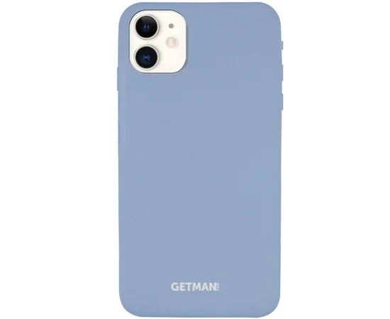 Чехол Silicone Case GETMAN for Magnet для Apple iPhone 11 (6.1") Серый / Mist Blue