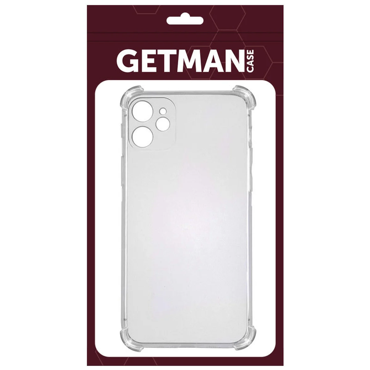TPU чехол GETMAN Ease logo усиленные углы для Apple iPhone 11 (6.1") Серый (прозрачный)