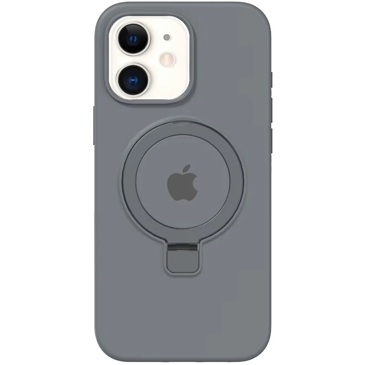 Чехол Silicone Case Full Protective with Ring для Apple iPhone 11 (6.1") Grey