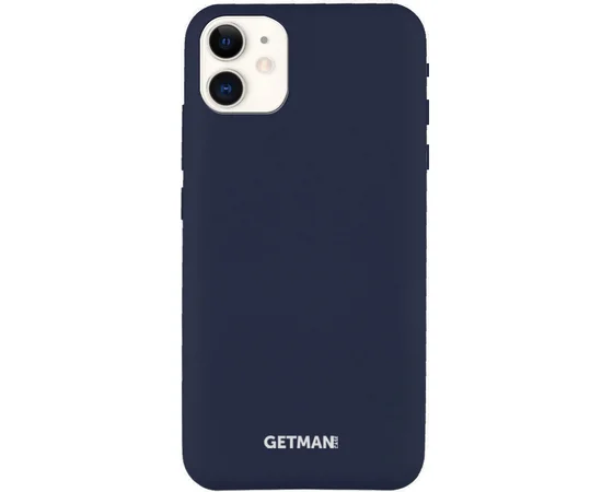 Чехол Silicone Case GETMAN for Magnet для Apple iPhone 11 (6.1") Синий / Gray Cobalt
