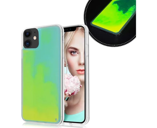 Неоновый чехол Neon Sand glow in the dark для Apple iPhone 11 (6.1") Зеленый