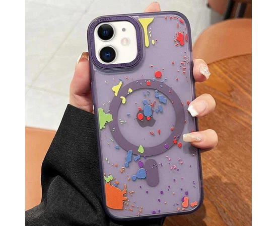 Чехол TPU+PC Flush with MagSafe для Apple iPhone 11 (6.1") Dark purple