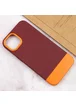 Чохол TPU+PC Bichromatic для Apple iPhone 11 (6.1") Brown burgundy / Orange