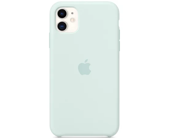 Чехол Silicone case (AAA) для Apple iPhone 11 (6.1") Серо-голубой / Seafoam