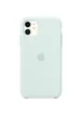 Чехол Silicone case (AAA) для Apple iPhone 11 (6.1") Серо-голубой / Seafoam